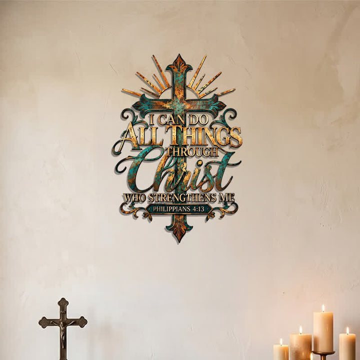 Christianartworkshop Intricate Carved Metal Cross Wall Decor: Emblem of Unfailing Spiritual Fortitude - image 3