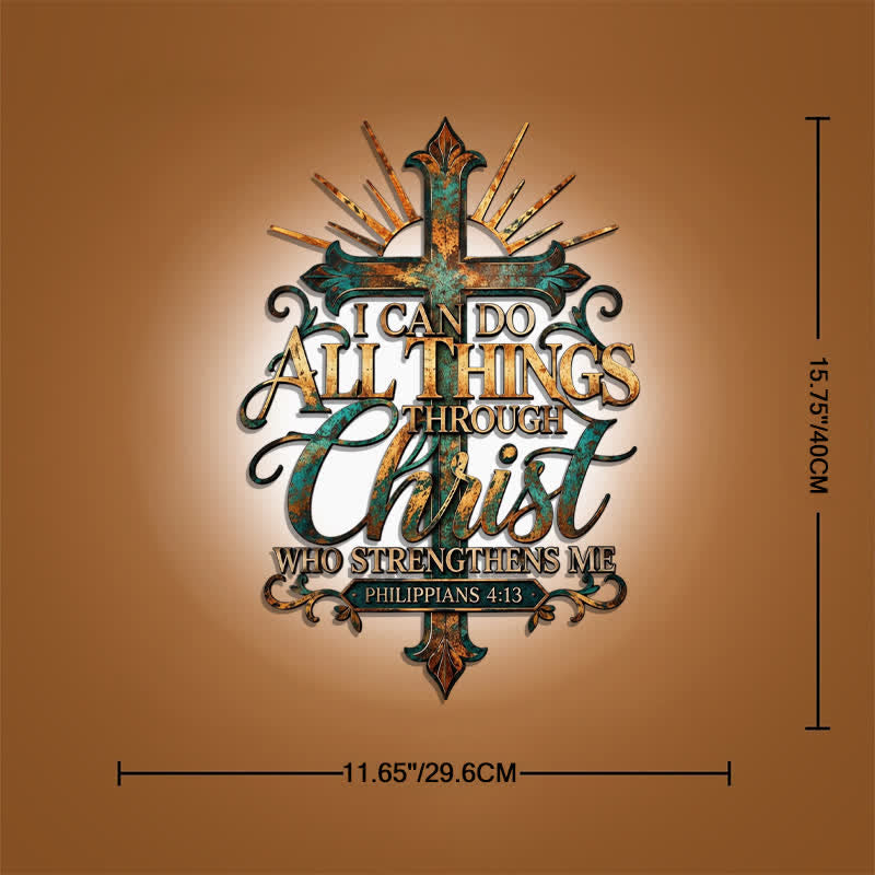 Christianartworkshop Intricate Carved Metal Cross Wall Decor: Emblem of Unfailing Spiritual Fortitude - 11.65''*15.75''*0.04''/29.6*40*0.1cm - image 10
