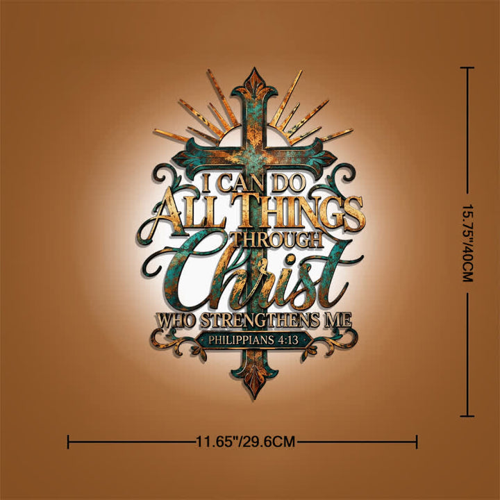 Christianartworkshop Intricate Carved Metal Cross Wall Decor: Emblem of Unfailing Spiritual Fortitude - 11.65''*15.75''*0.04''/29.6*40*0.1cm - image 10