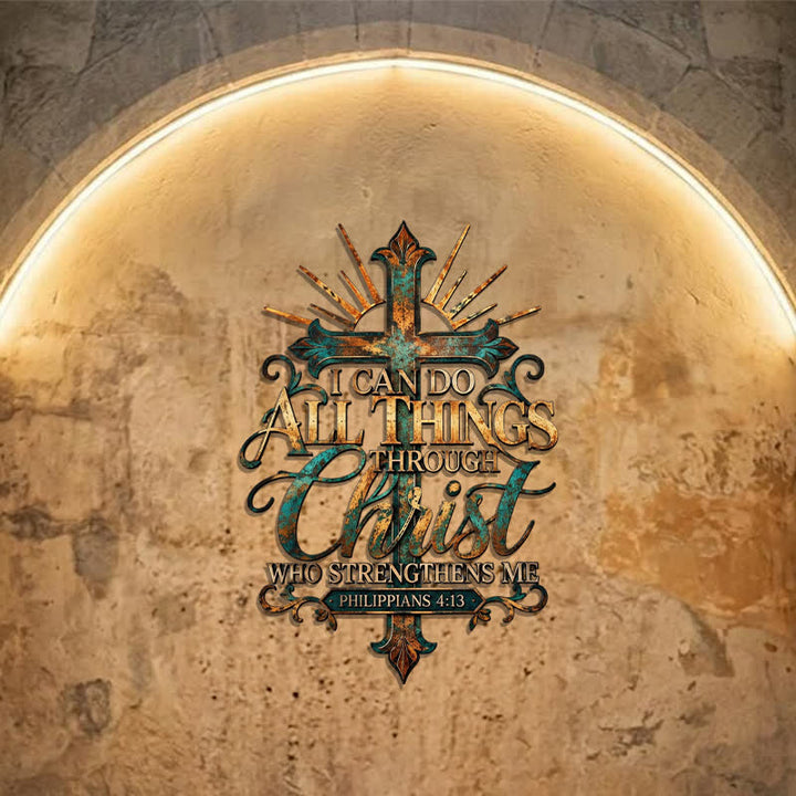 Christianartworkshop Intricate Carved Metal Cross Wall Decor: Emblem of Unfailing Spiritual Fortitude - image 2