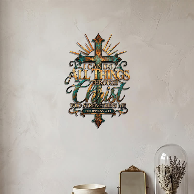 Christianartworkshop Intricate Carved Metal Cross Wall Decor: Emblem of Unfailing Spiritual Fortitude - image 6