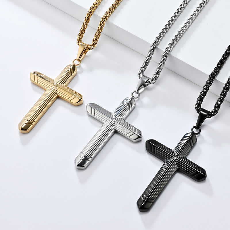 FREE Today: Linear Engraved Titanium Cross Pendant: Keepsake of Sincere Devoted Remembrance - image 5