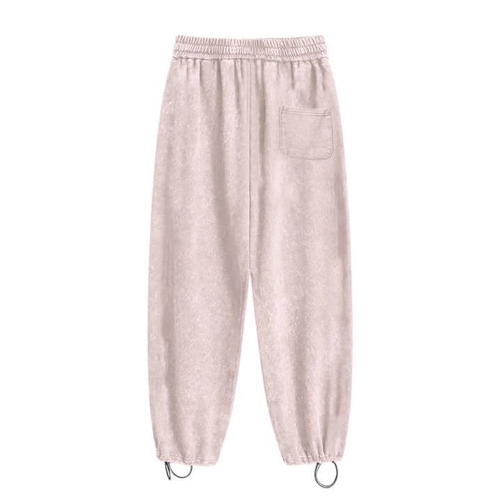 Christianartworkshop Jesus Script Blush Streetwear Drawstring Washed Sweatpants - image 3