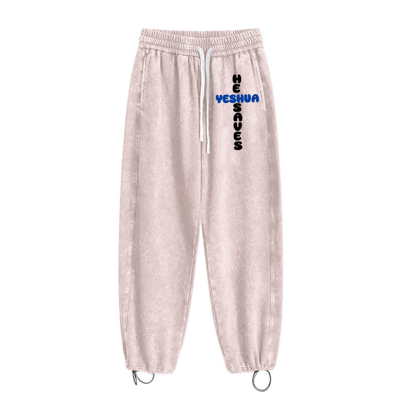 Christianartworkshop Blush Street Ease Drawstring Washed Sweatpants - image 42