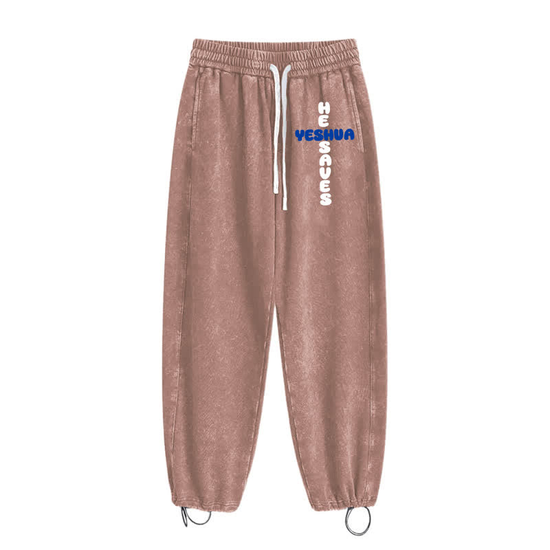 Christianartworkshop Blush Street Ease Drawstring Washed Sweatpants - image 26