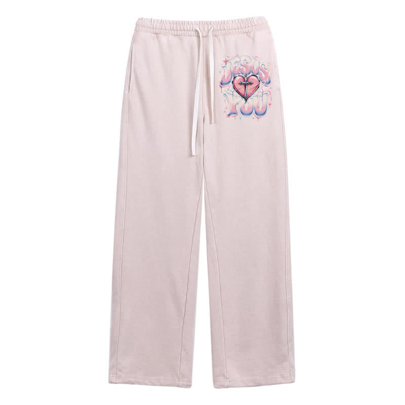 Christianartworkshop Jesus Heart Star Statement Washed Sweatpants - Apricot - 2XL - image 32