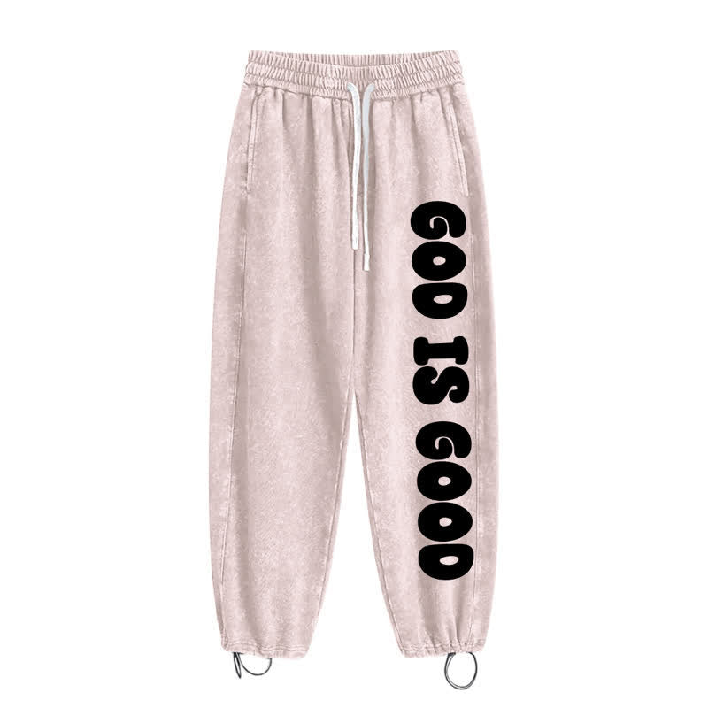 Christianartworkshop Blush Good Is Good Statement Washed Sweatpants - image 2