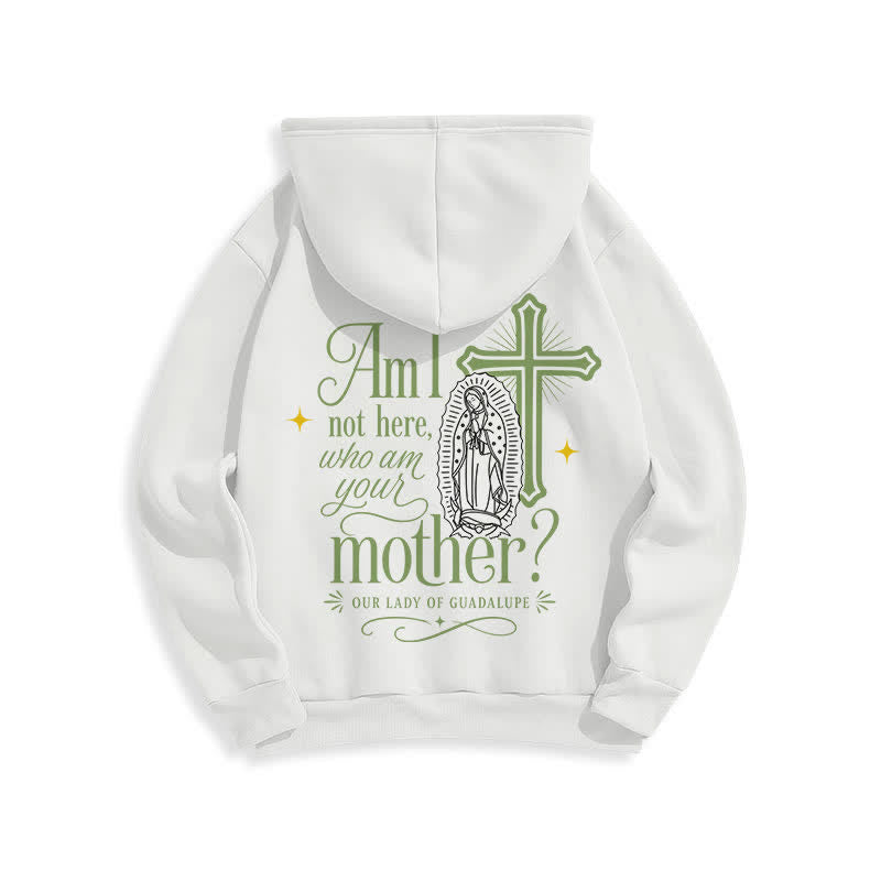 Christianartworkshop Our Lady Of Guadalupe Streetwear Fleece Lined White Hoodie - image 1