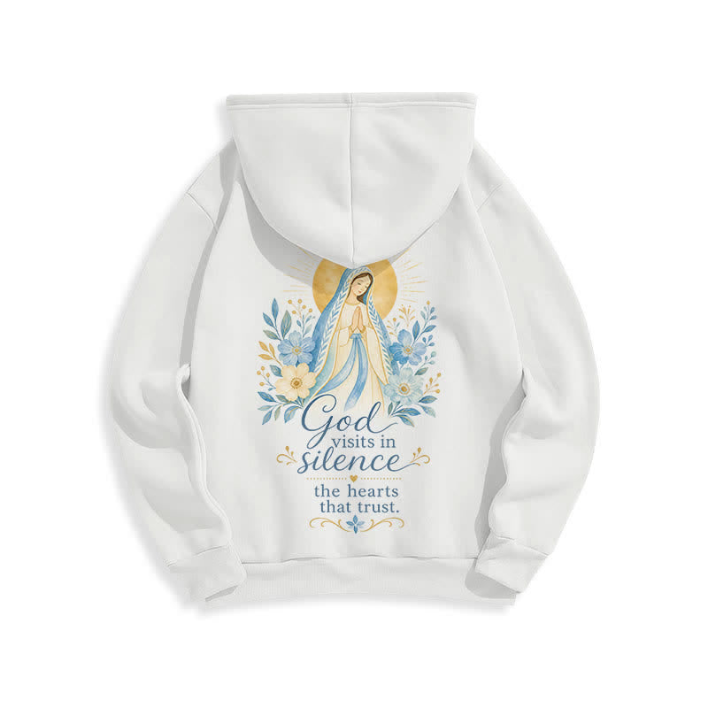 Christianartworkshop Olive Grace Cross Floral Fleece Lined Hoodie - image 7