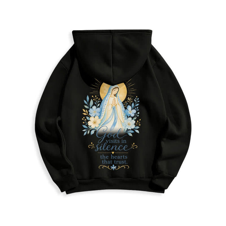Christianartworkshop Olive Grace Cross Floral Fleece Lined Hoodie - image 13