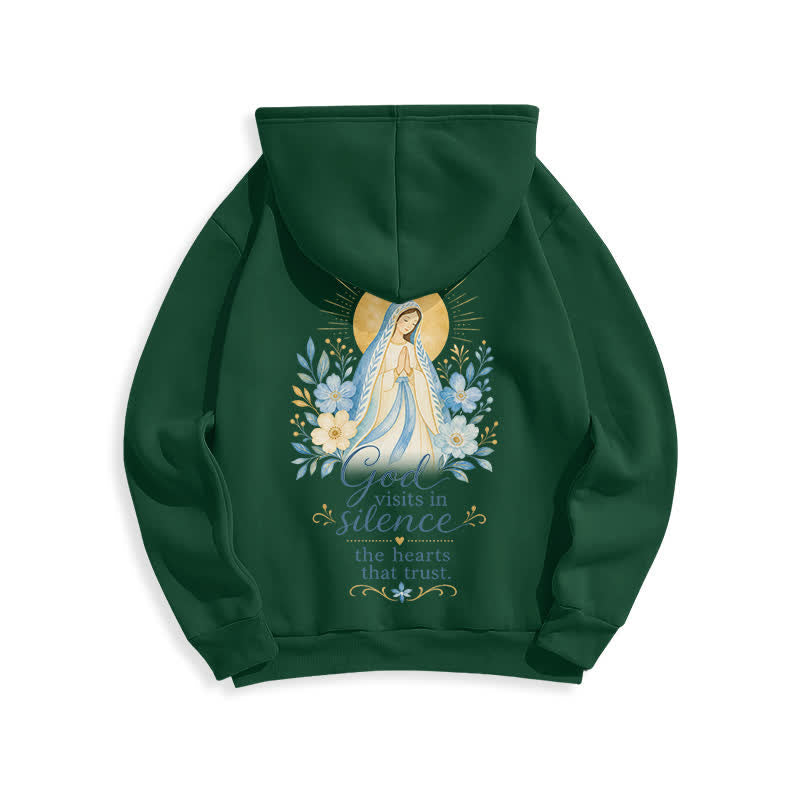Christianartworkshop Olive Grace Cross Floral Fleece Lined Hoodie - image 1