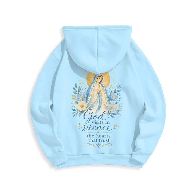 Christianartworkshop Olive Grace Cross Floral Fleece Lined Hoodie - image 10