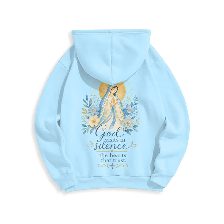 Christianartworkshop Olive Grace Cross Floral Fleece Lined Hoodie - image 10