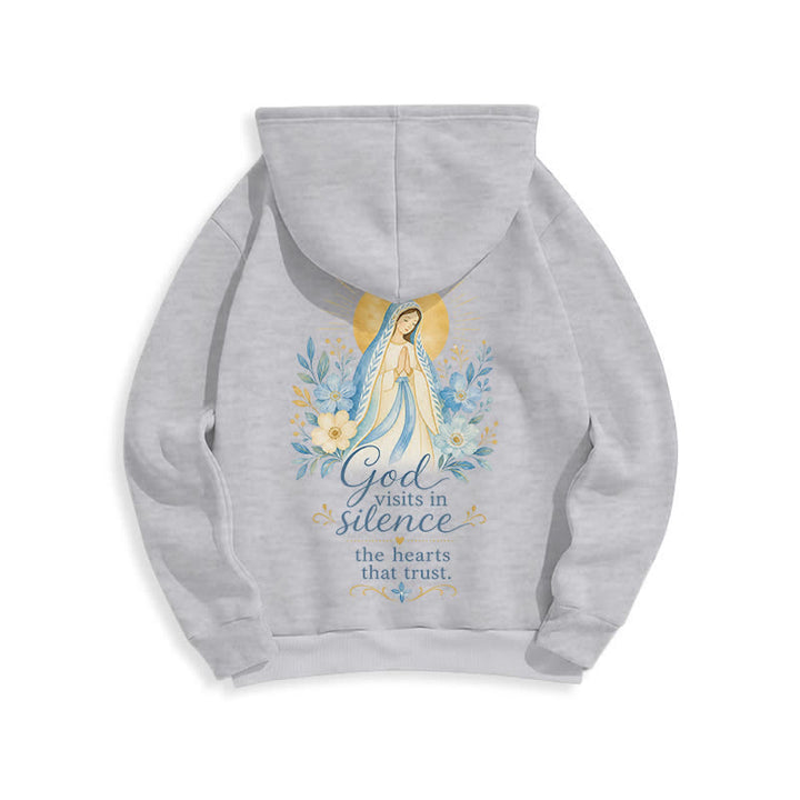 Christianartworkshop Olive Grace Cross Floral Fleece Lined Hoodie - image 22