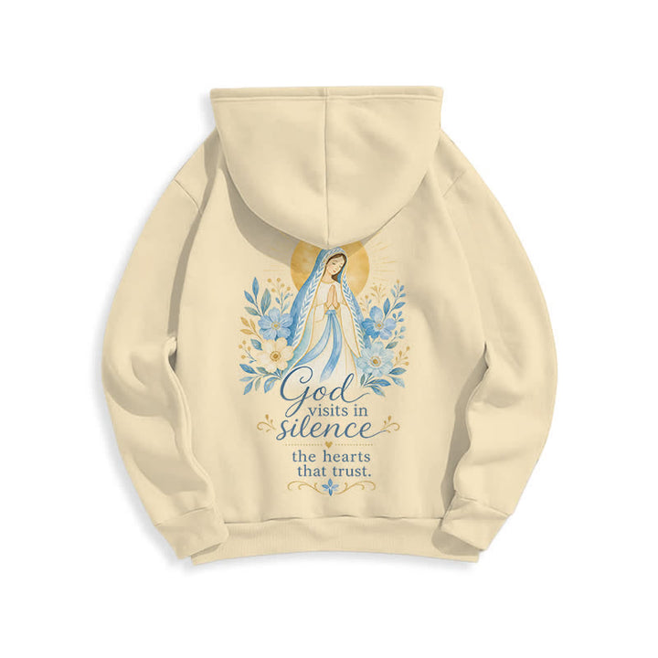 Christianartworkshop Olive Grace Cross Floral Fleece Lined Hoodie - image 4