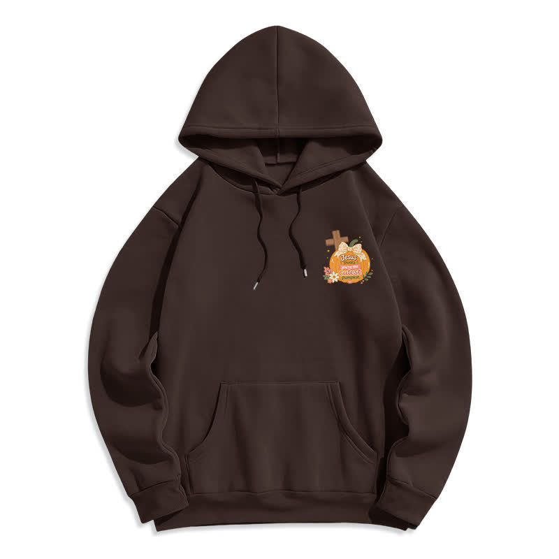 Christianartworkshop Cutest Pumpkin Cross Graphic White Pullover Hoodie - image 11