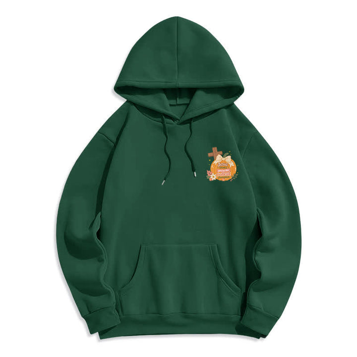 Christianartworkshop Cutest Pumpkin Cross Graphic White Pullover Hoodie - image 20