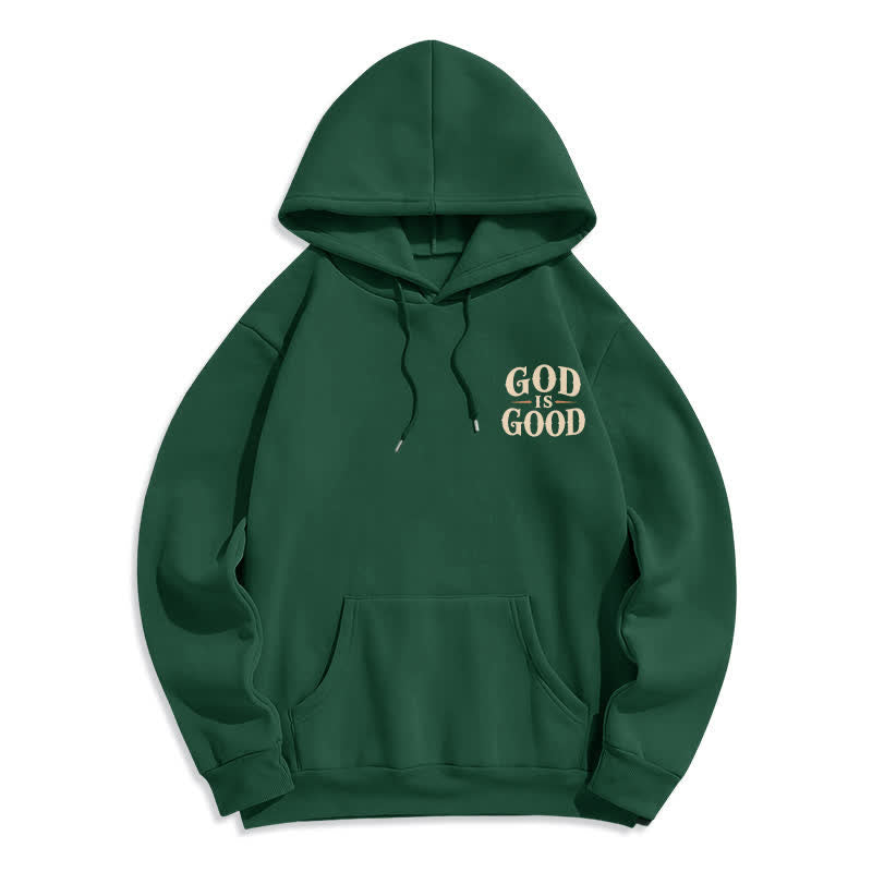 Christianartworkshop God Is Good Fleece Lined White Streetwear Hoodie - image 14