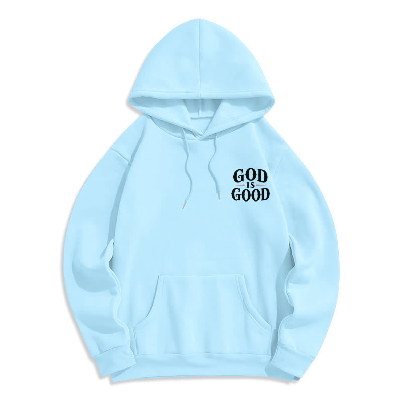 Christianartworkshop God Is Good Fleece Lined White Streetwear Hoodie - image 17