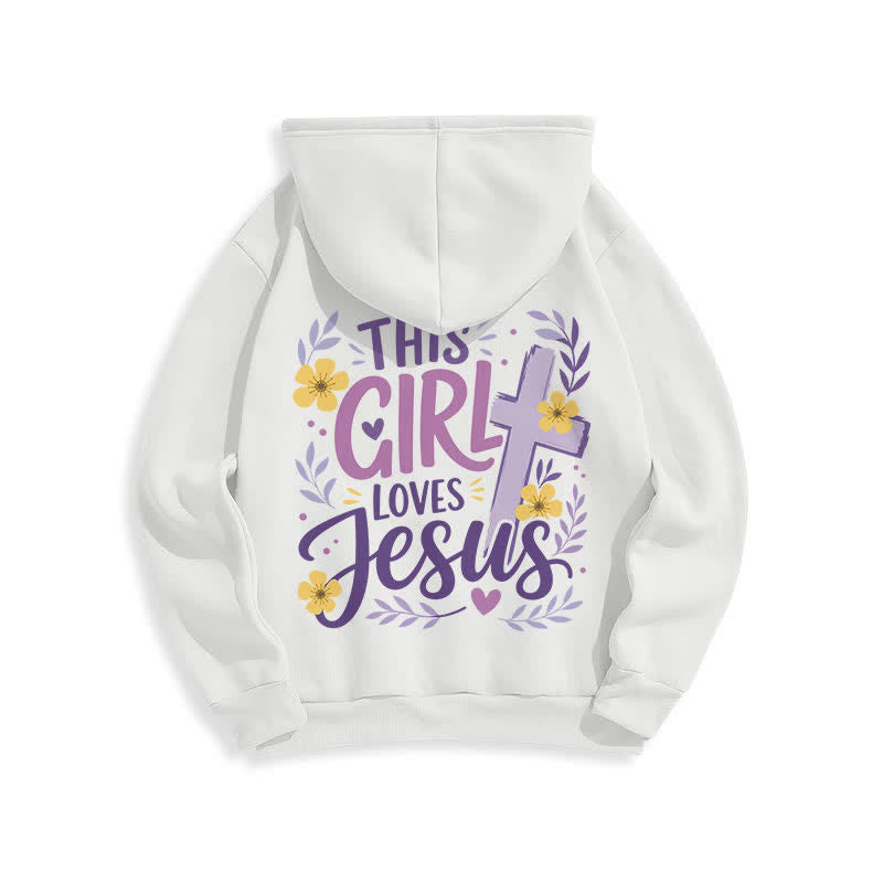 Christianartworkshop This Girl Loves Jesus Floral Sky Blue Hoodie - image 4