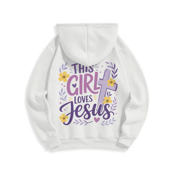 Christianartworkshop This Girl Loves Jesus Floral Sky Blue Hoodie - image 4