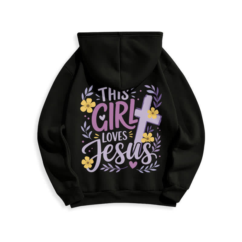 Christianartworkshop This Girl Loves Jesus Floral Sky Blue Hoodie - image 10