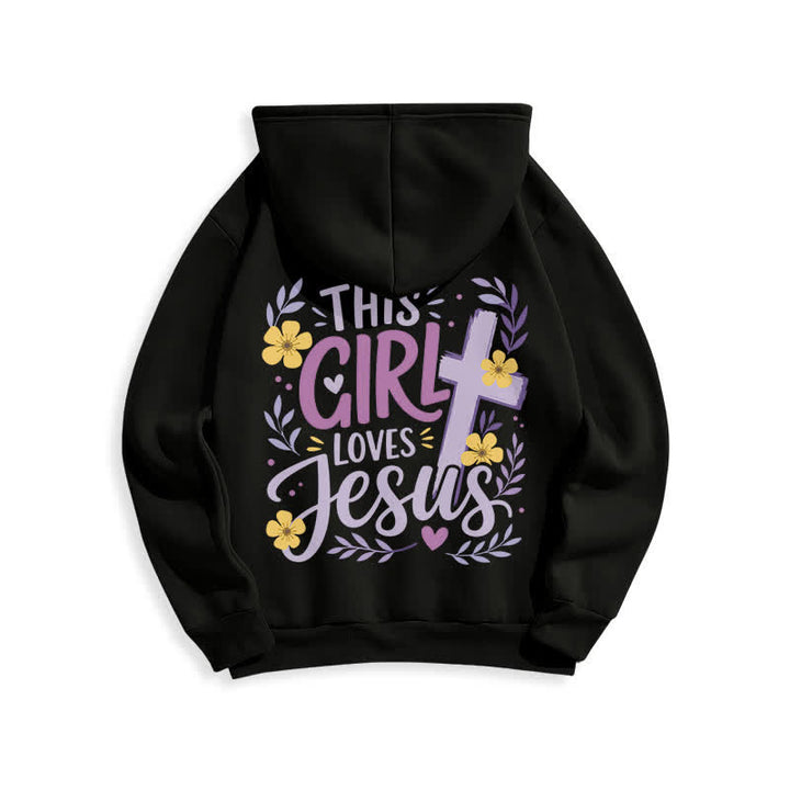 Christianartworkshop This Girl Loves Jesus Floral Sky Blue Hoodie - image 10