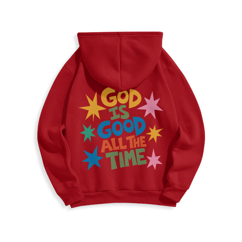 Christianartworkshop God Is Good All The Time Star Graphic Hoodie - image 7
