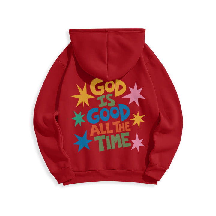 Christianartworkshop God Is Good All The Time Star Graphic Hoodie - image 7