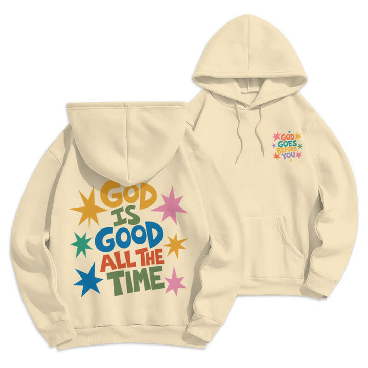 Christianartworkshop God Is Good All The Time Star Graphic Hoodie - Beige - 2XL - image 21