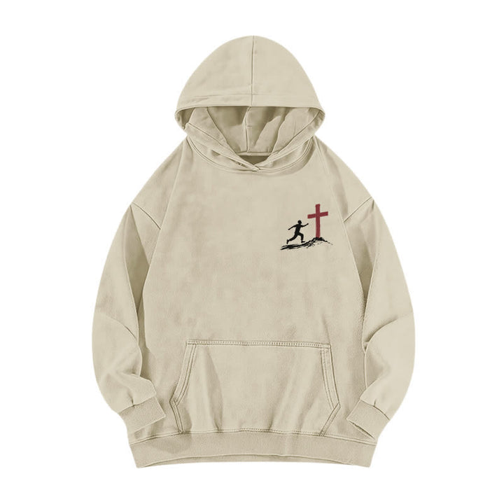 Christianartworkshop Follow Christ Cross Front And Back Washed Hoodie - image 8