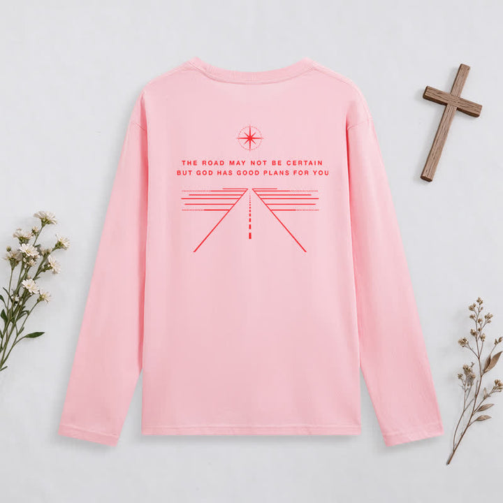 Christianartworkshop My Plan God's Plan Black Graphic Long-Sleeve T-Shirt - image 7