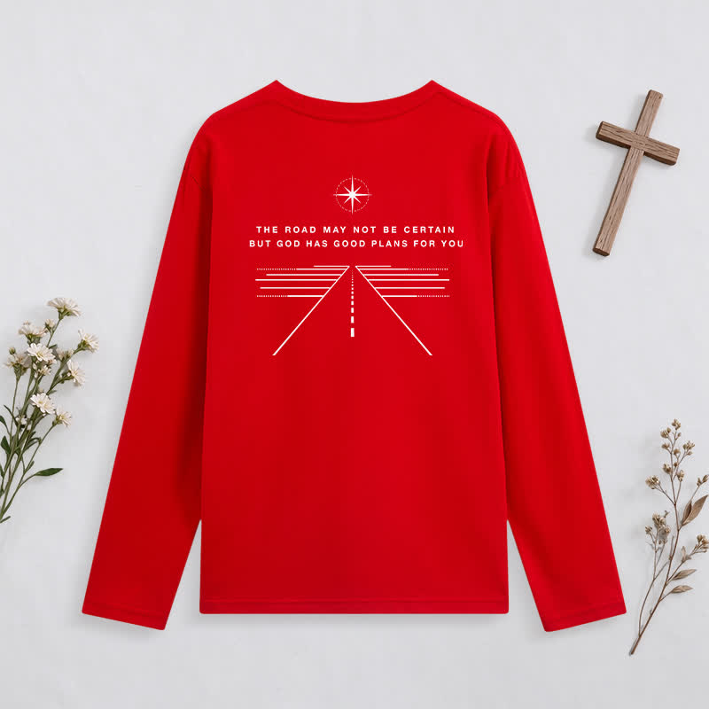Christianartworkshop My Plan God's Plan Black Graphic Long-Sleeve T-Shirt - image 19