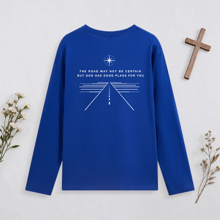 Christianartworkshop My Plan God's Plan Black Graphic Long-Sleeve T-Shirt - image 31