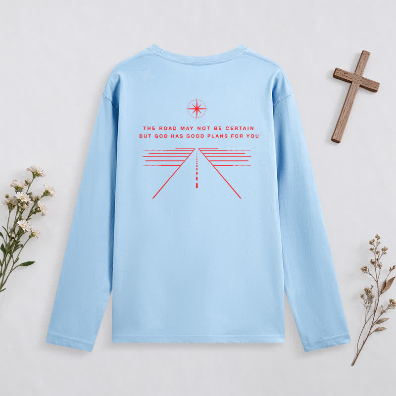 Christianartworkshop My Plan God's Plan Black Graphic Long-Sleeve T-Shirt - image 34