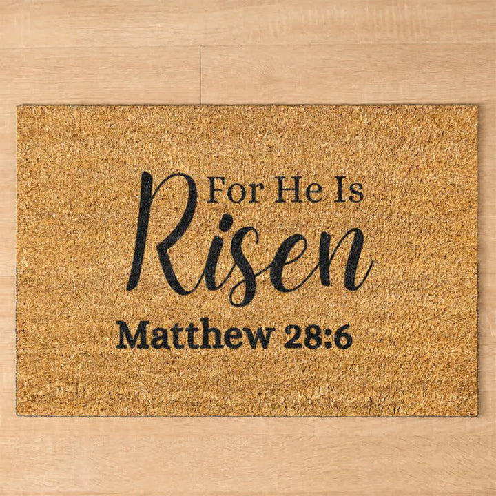 Christianartworkshop For He Is Risen Printed Coir Doormat: Token of Timeless Resurrection Promise - image 3