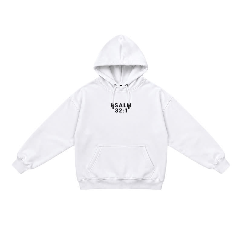 Christianartworkshop Split Sleeve Forgiven Psalm 32:1 Scripture Statement French Terry Hoodie - image 2