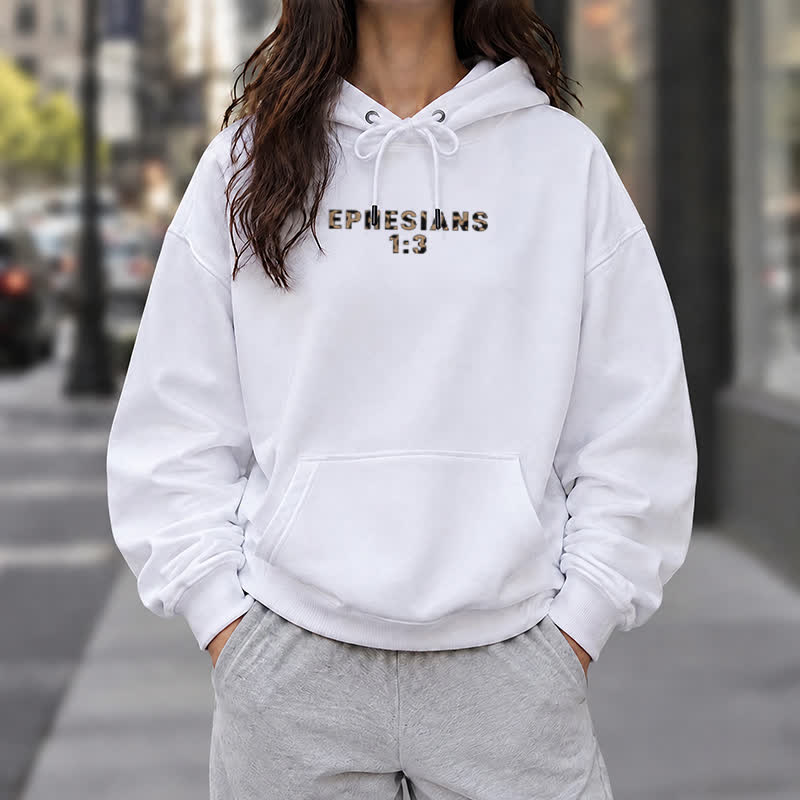 Christianartworkshop Blessed Camo Ephesians 1:3 Statement French Terry Hoodie - image 9