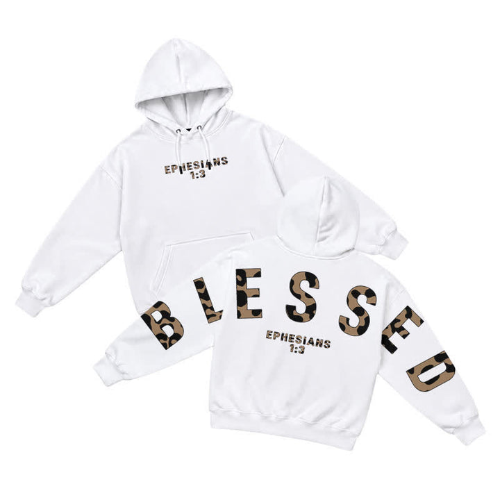 Christianartworkshop Blessed Camo Ephesians 1:3 Statement French Terry Hoodie - White - 5XL - image 3
