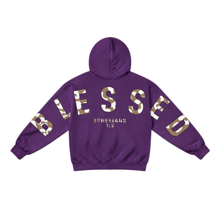 Christianartworkshop Blessed Camo Ephesians 1:3 Statement French Terry Hoodie - image 26