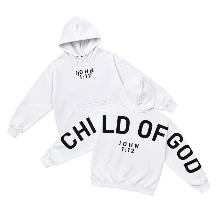 Christianartworkshop Child Of God John 1:12 Statement French Terry Hoodie - White - 5XL - image 3