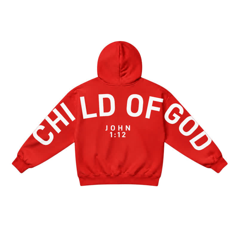 Christianartworkshop Child Of God John 1:12 Statement French Terry Hoodie - image 14