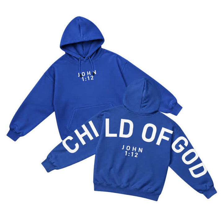 Christianartworkshop Child Of God John 1:12 Statement French Terry Hoodie - Royal Blue - 5XL - image 22
