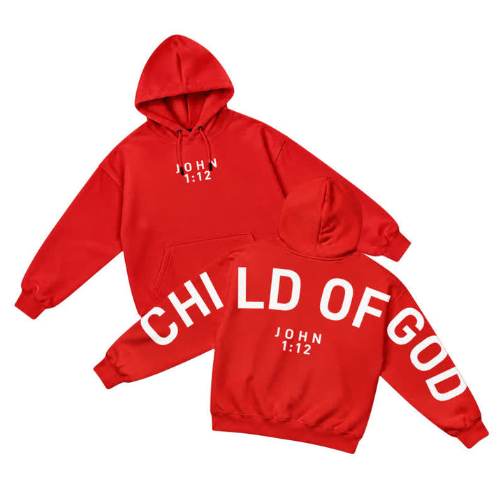 Christianartworkshop Child Of God John 1:12 Statement French Terry Hoodie - Red - 5XL - image 13