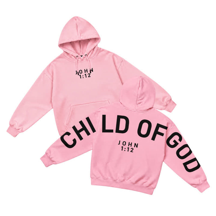 Christianartworkshop Child Of God John 1:12 Statement French Terry Hoodie - Pink - 5XL - image 28