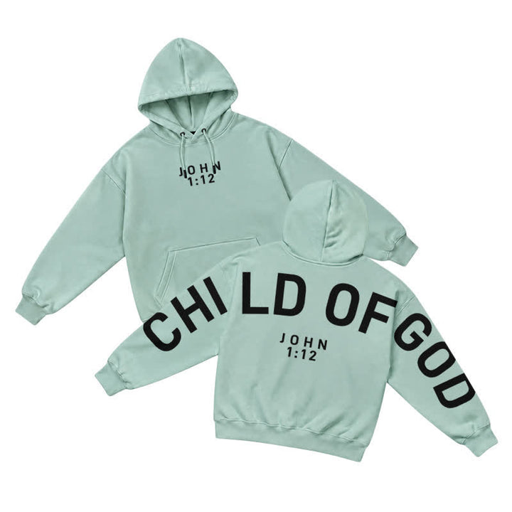 Christianartworkshop Child Of God John 1:12 Statement French Terry Hoodie - Light Green - 5XL - image 16
