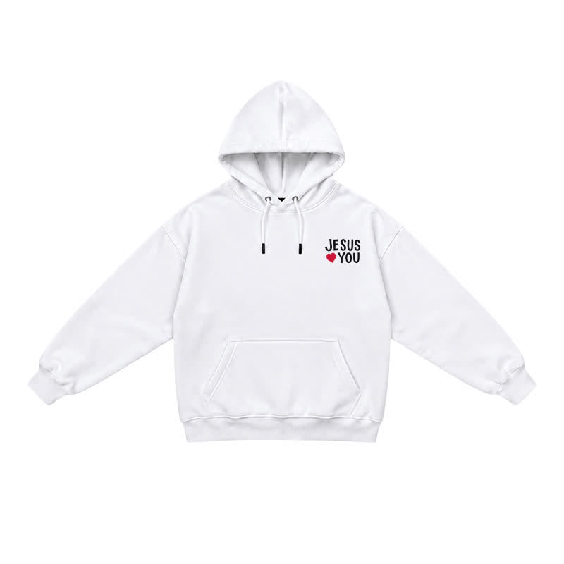 Christianartworkshop Jesus Loves You Streetwear French Terry Hoodie - image 5