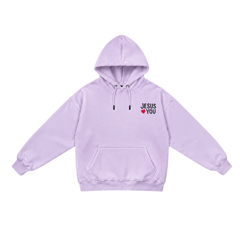Christianartworkshop Jesus Loves You Streetwear French Terry Hoodie - image 15