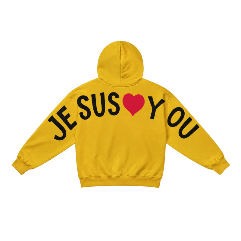 Christianartworkshop Jesus Loves You Streetwear French Terry Hoodie - image 26