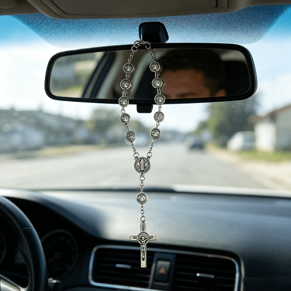 FREE Today: Engraved St Benedict Rosary Bracelet With Crucifix - image 1